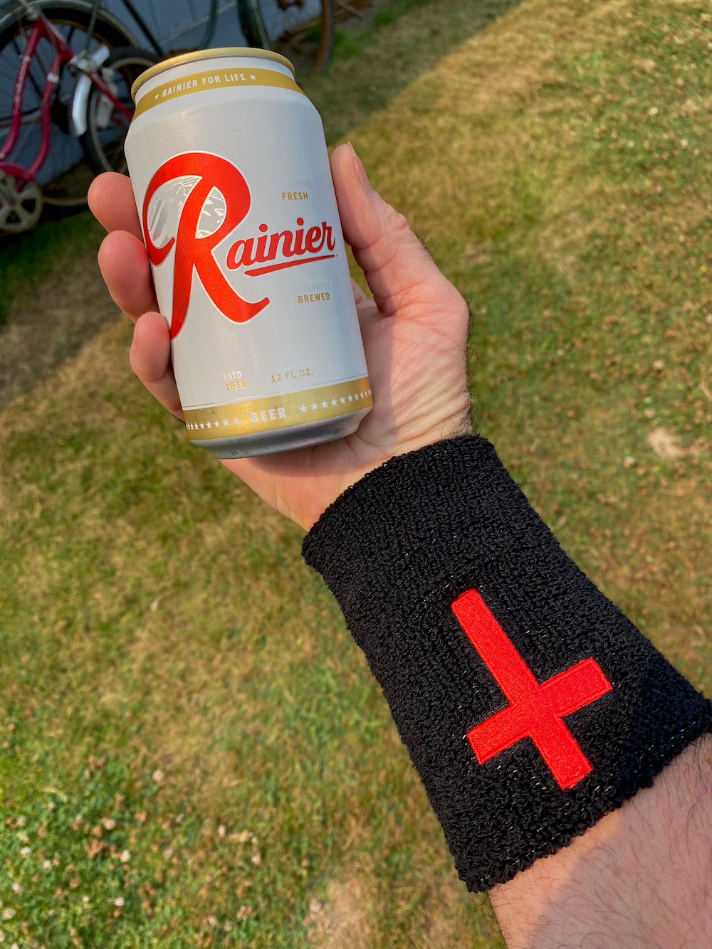 5" terrycloth wristband.