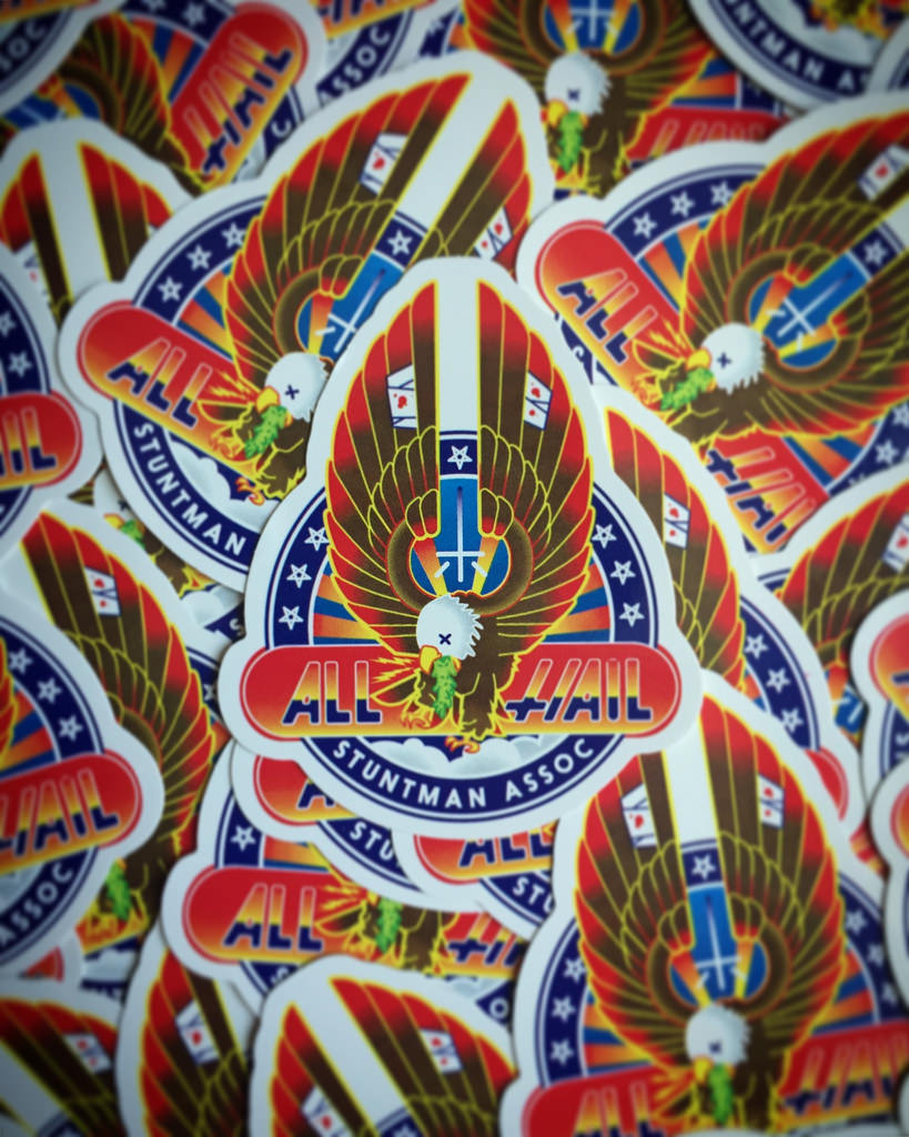 AHTBM Stuntman Association sticker.